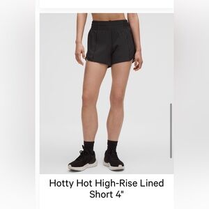 Lululemon Hotty Hot High-Rise Lined Short 4”